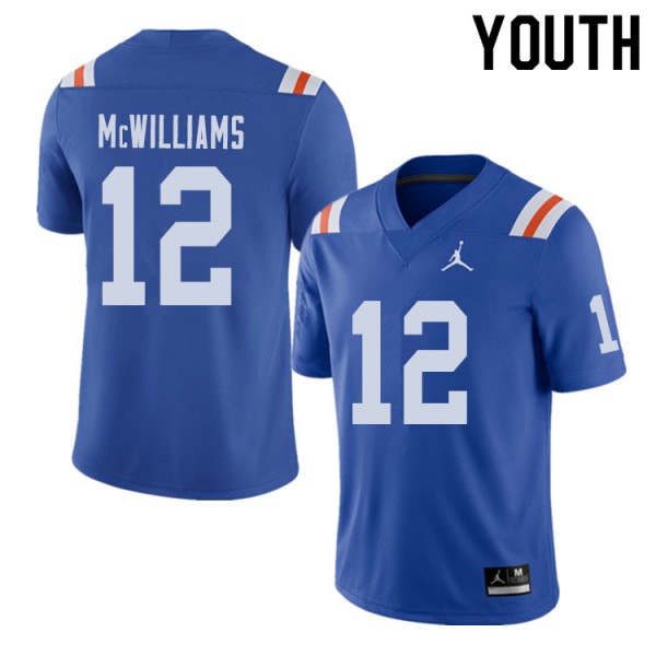 Jordan Brand Youth #12 C.J. McWilliams Florida Gators Throwback Alternate College Football Jerseys